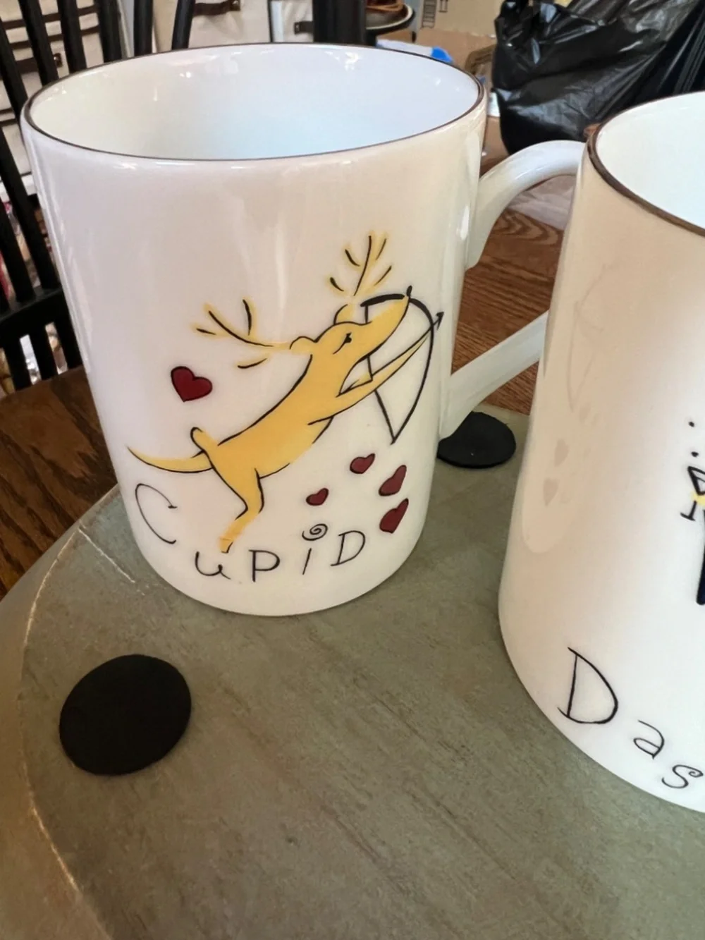 Pottery Barn Santa's Reindeer Coffee Mug Set